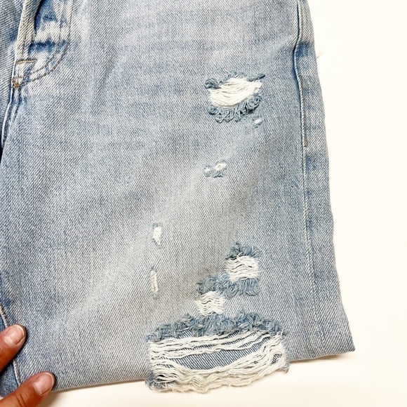 Frame Womens Le Slouch Natoma Light Wash Ripped Straight Leg Jeans Size 26 - Picture 5 of 11